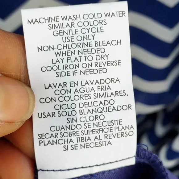 Speechless Womens Blue & White Chevron Dress Size XL. - Picture 8 of 11